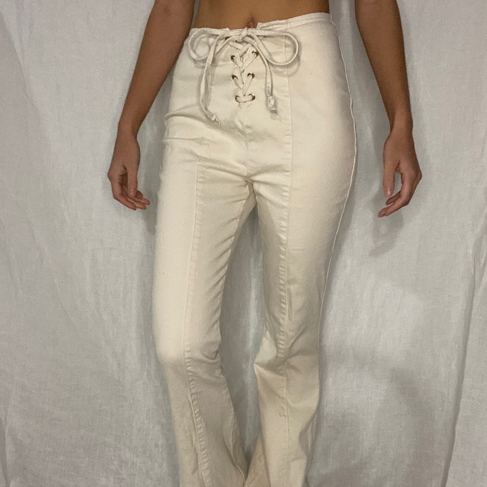 ASOS Luxe Tie Up Jeans - Picture 4 of 4